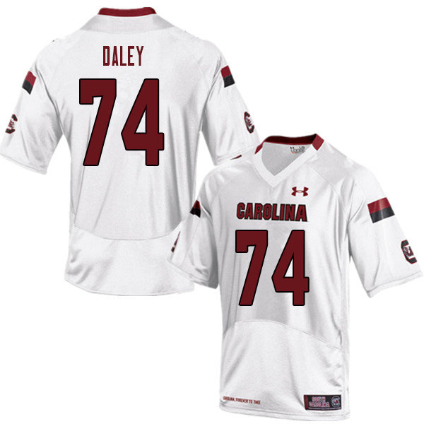 Men #74 Dennis Daley South Carolina Gamecocks College Football Jerseys Sale-White